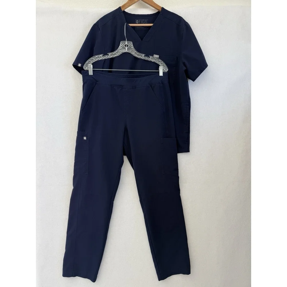 Figs Mens Scrub Set Chisec Axim Large Navy Blue